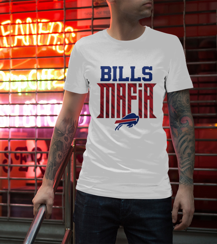 Buffalo Bills Mafia Red And Blue Team Spirit T-Shirt