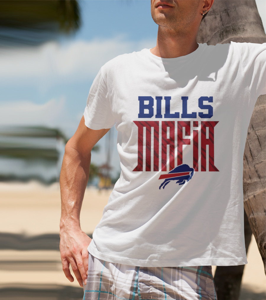 Buffalo Bills Mafia Red And Blue Team Spirit T-Shirt