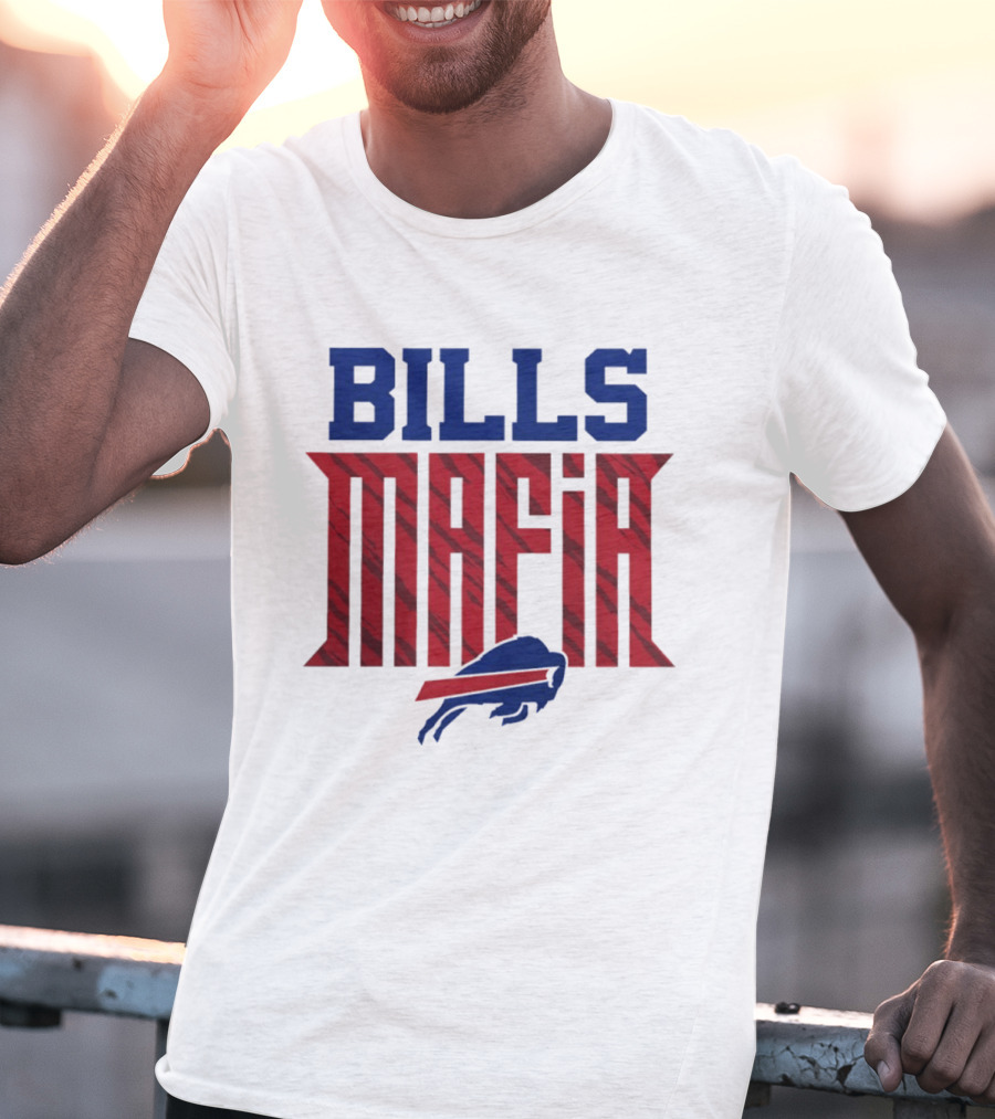 Buffalo Bills Mafia Red And Blue Team Spirit T-Shirt