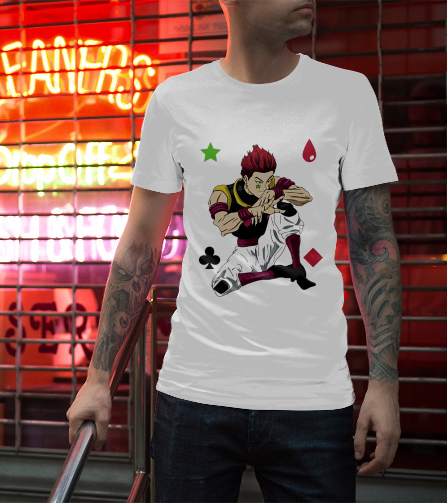 Hisoka Morow Playing Card Suit Symbols Hunter X Hunter T-Shirt