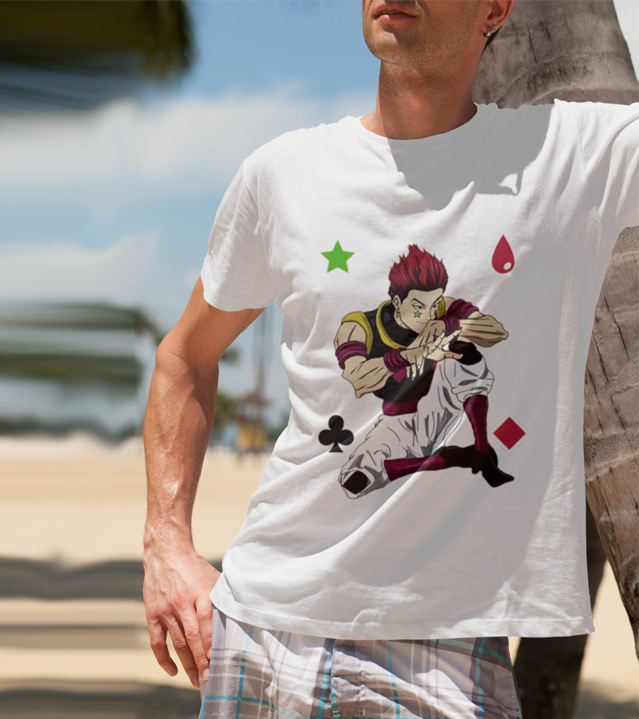 Hisoka Morow Playing Card Suit Symbols Hunter X Hunter T-Shirt