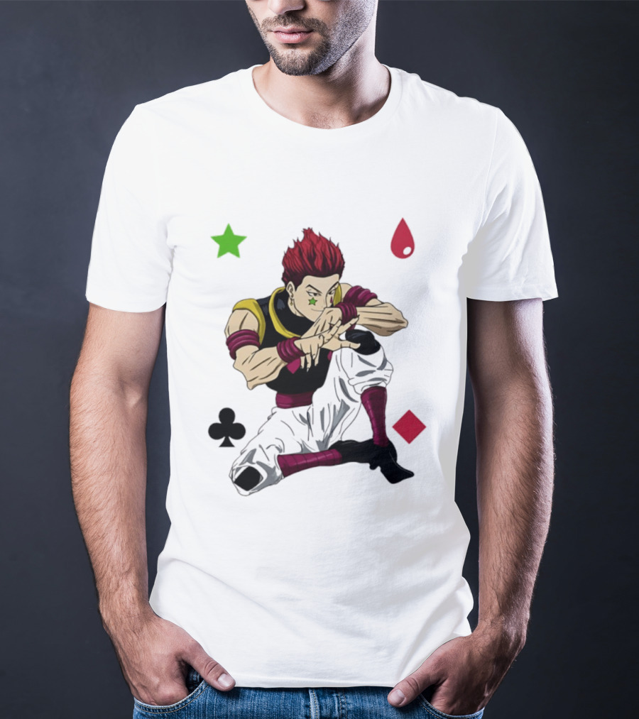 Hisoka Morow Playing Card Suit Symbols Hunter X Hunter T-Shirt