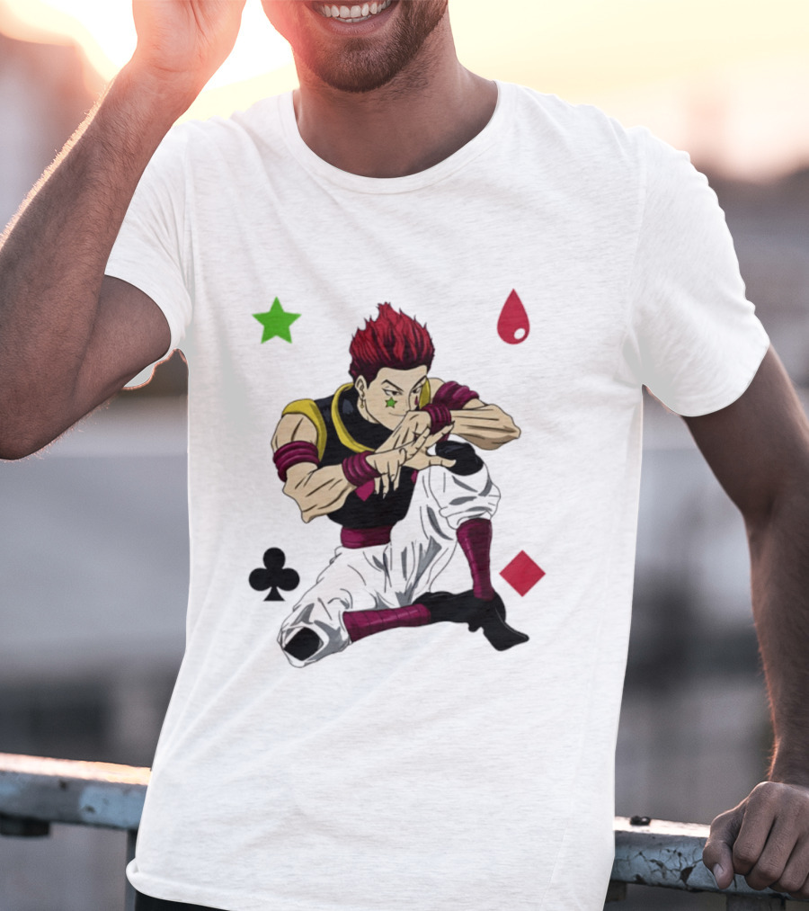 Hisoka Morow Playing Card Suit Symbols Hunter X Hunter T-Shirt