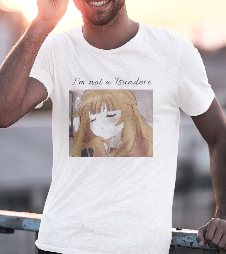I'm Not A Tsundere Anime Expression Blonde Hair T-Shirt