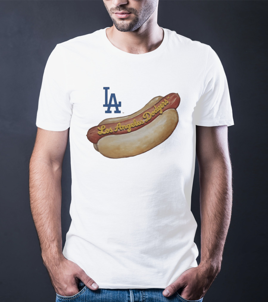 Los Angeles Dodgers Hot Dog MLB 2026 Season LA Team T-Shirt