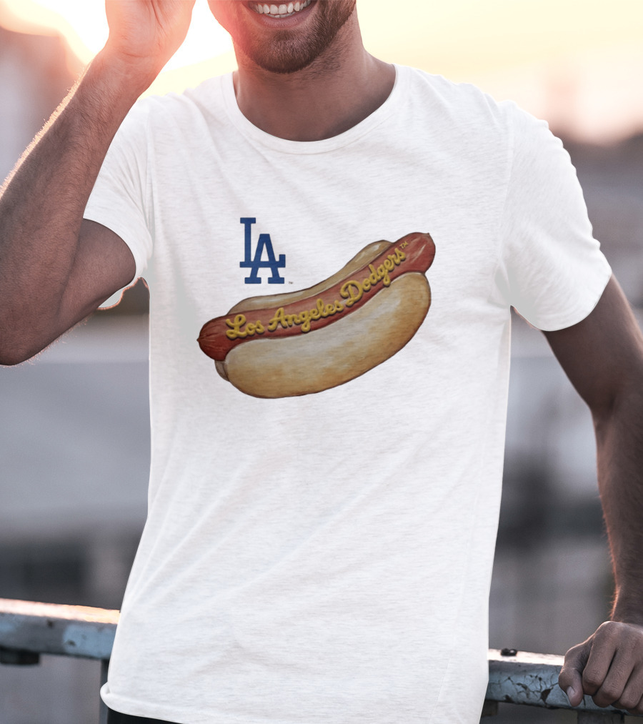 Los Angeles Dodgers Hot Dog MLB 2026 Season LA Team T-Shirt