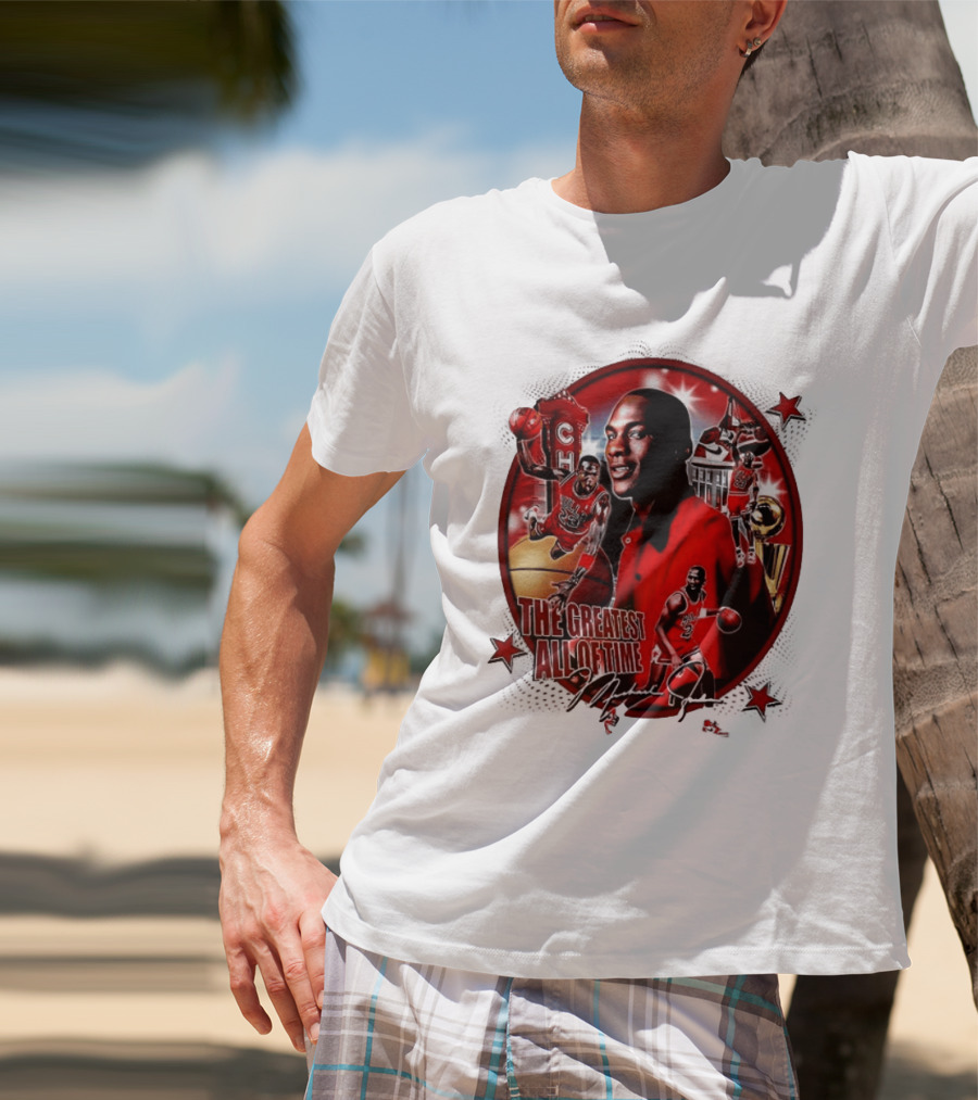 The Greatest Of All Time Michael Jordan Chicago Basketball Legend Trophy T-Shirt