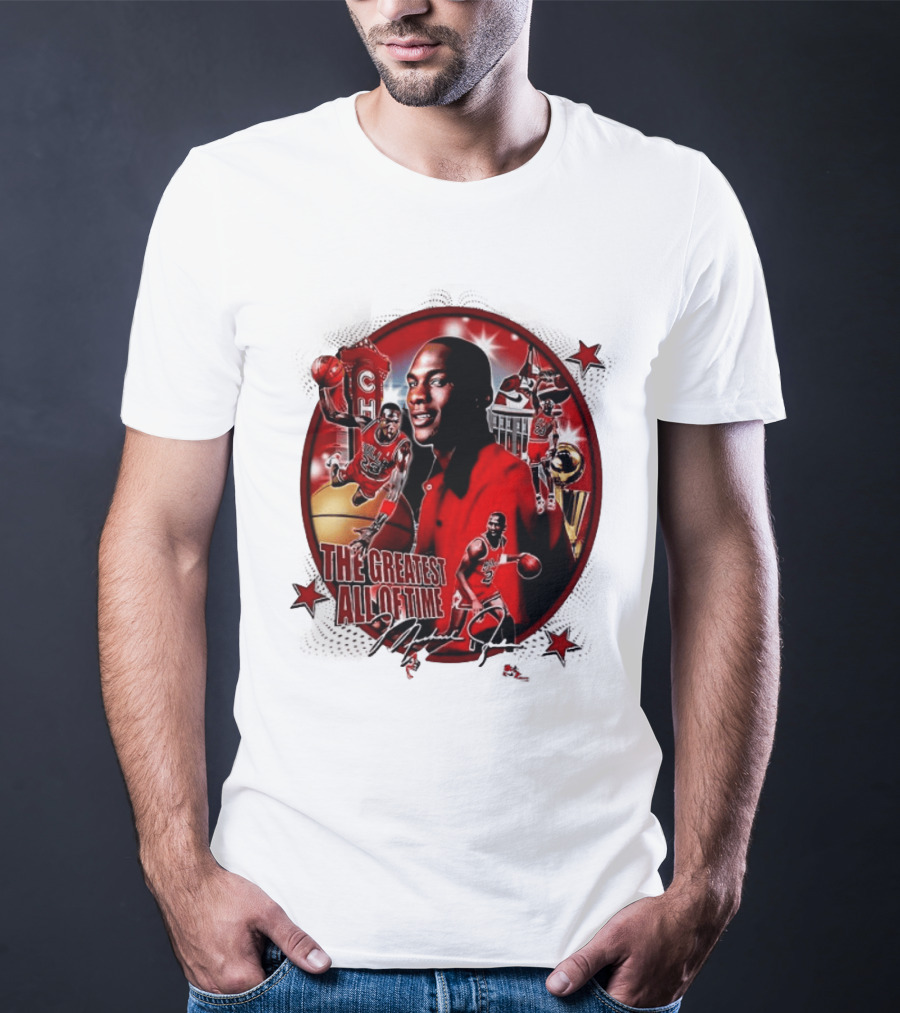 The Greatest Of All Time Michael Jordan Chicago Basketball Legend Trophy T-Shirt