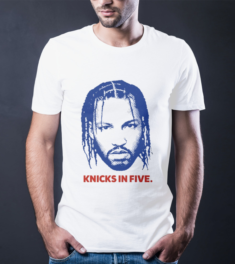 New York Knicks Jalen Brunson Knicks In Five Swag Head T-Shirt