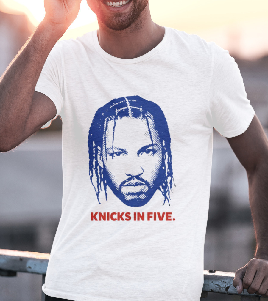 New York Knicks Jalen Brunson Knicks In Five Swag Head T-Shirt