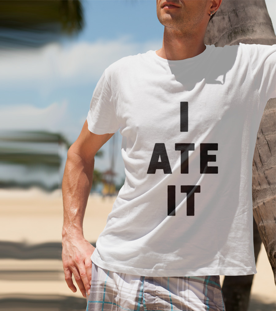 Suki Waterhouse I Ate It Bold Text Graphic Trend T-Shirt