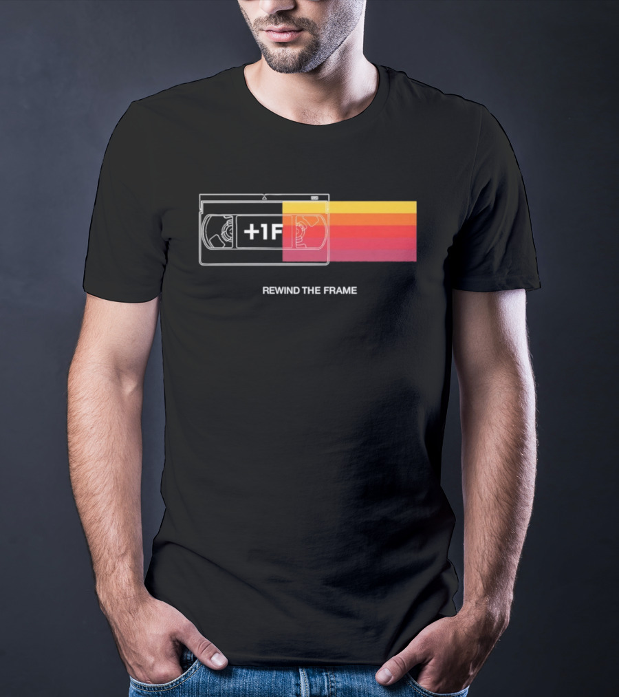 Rewind The Frame Retro VHS Tape 80s Aesthetic T-Shirt