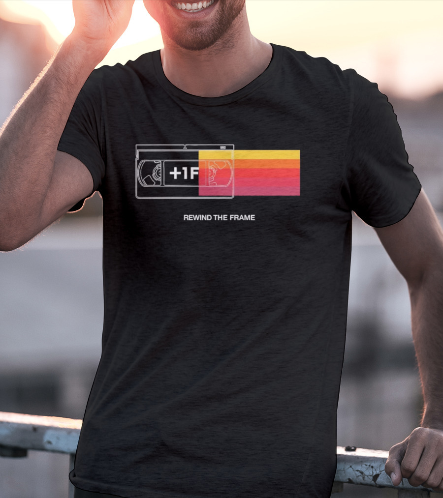 Rewind The Frame Retro VHS Tape 80s Aesthetic T-Shirt