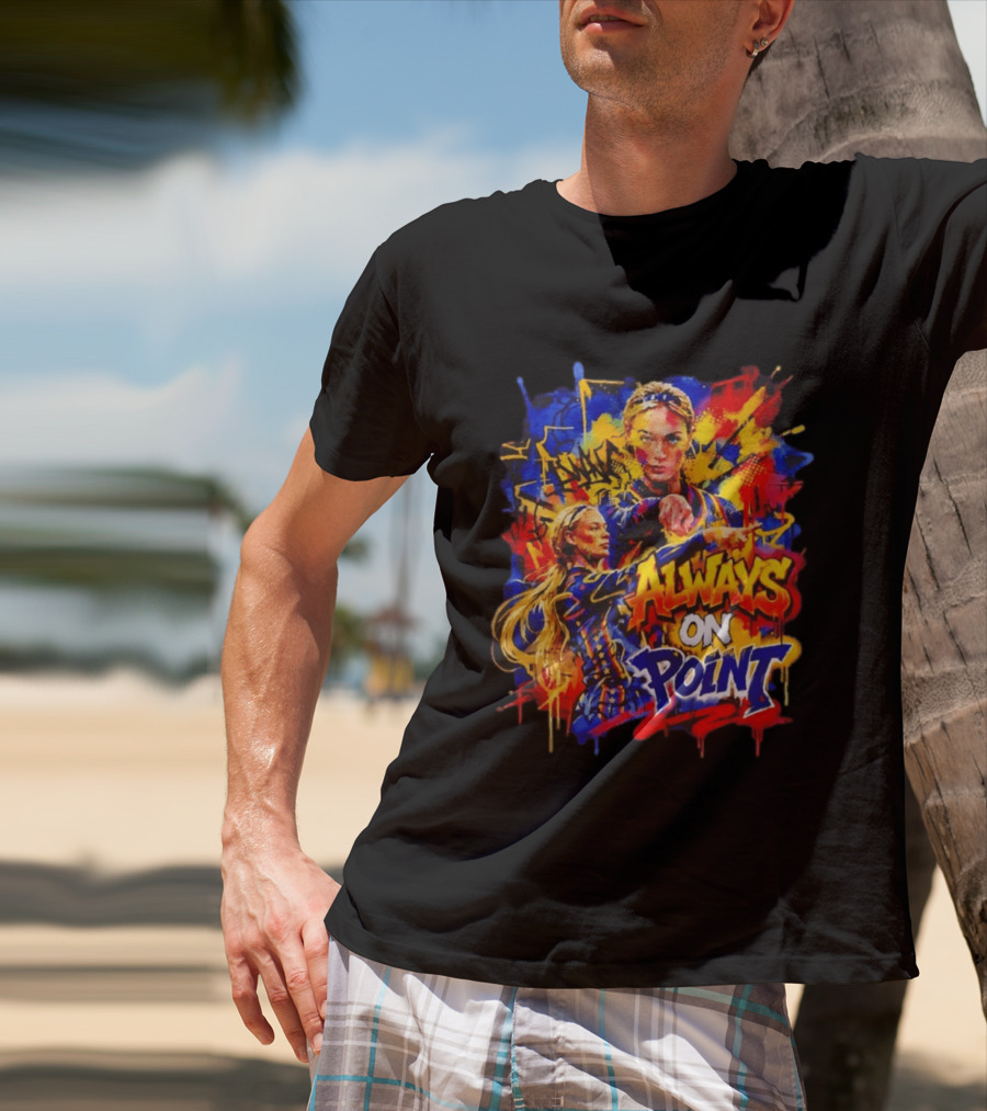 Sophie Cunningham Always On Point Indiana Fever Bold Graffiti T-Shirt