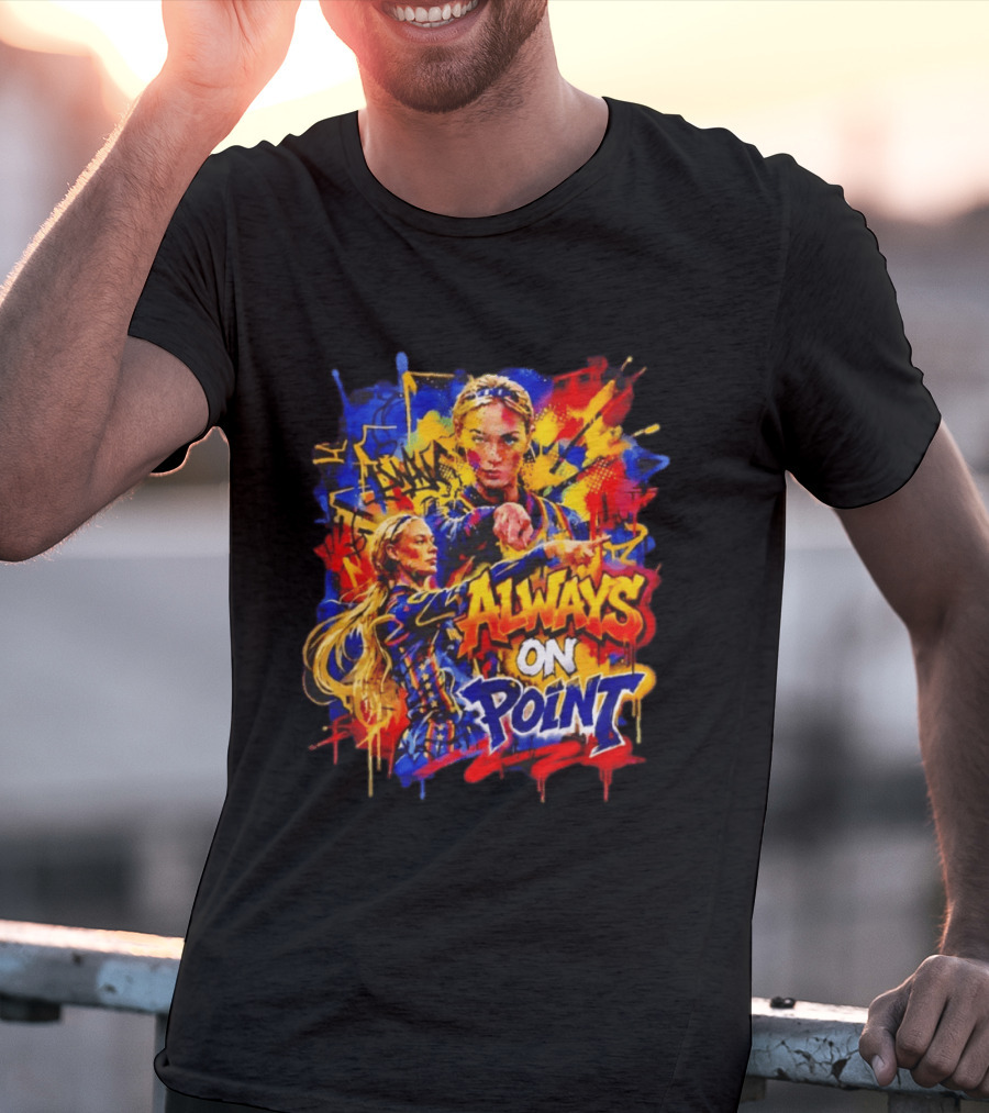 Sophie Cunningham Always On Point Indiana Fever Bold Graffiti T-Shirt