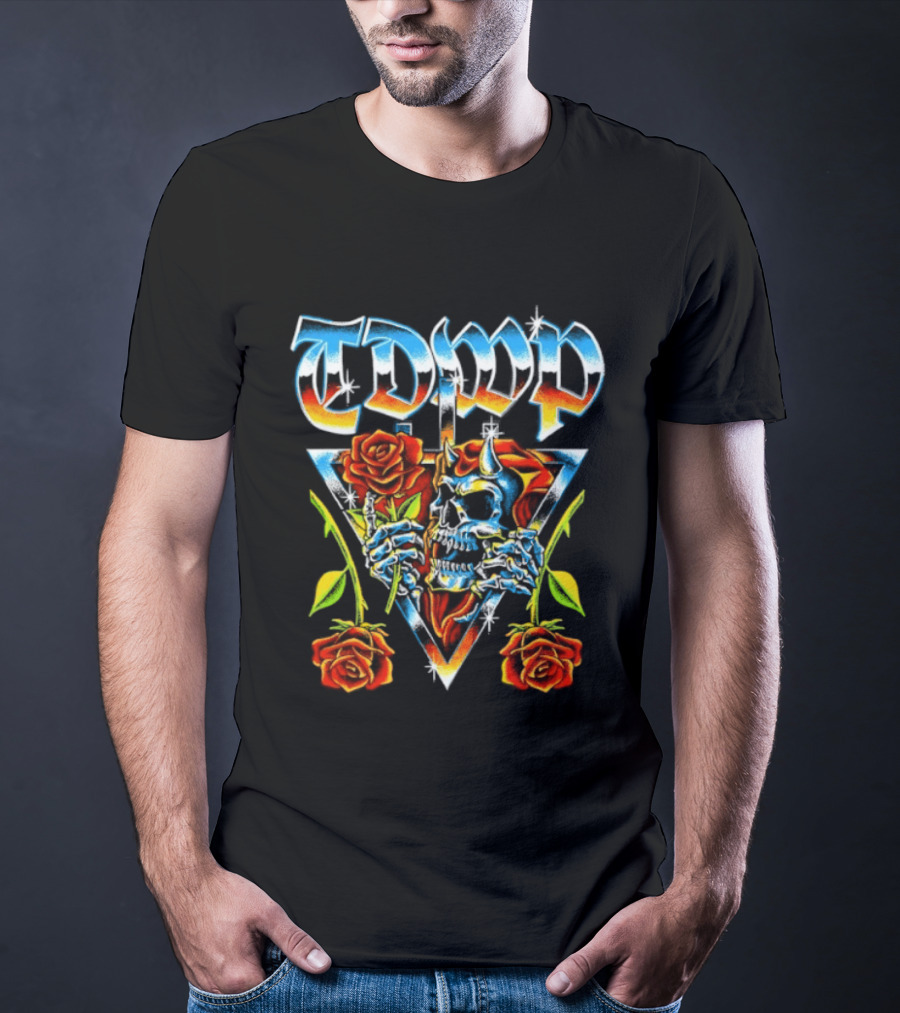 TDWP Devil Skull Roses Metalcore Band T-Shirt