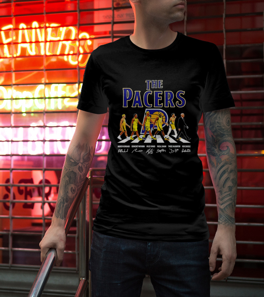 The Pacers Andrew Nembhard Bennedict Mathurin Myles Turner Pascal Siakam Tyrese Haliburton Signatures T-Shirt