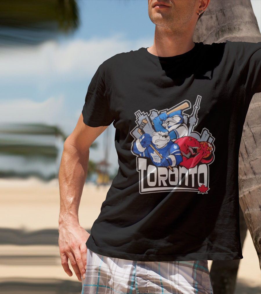 Toronto Maple Leafs Blue Jays Raptors Skyline 2026 T-Shirt