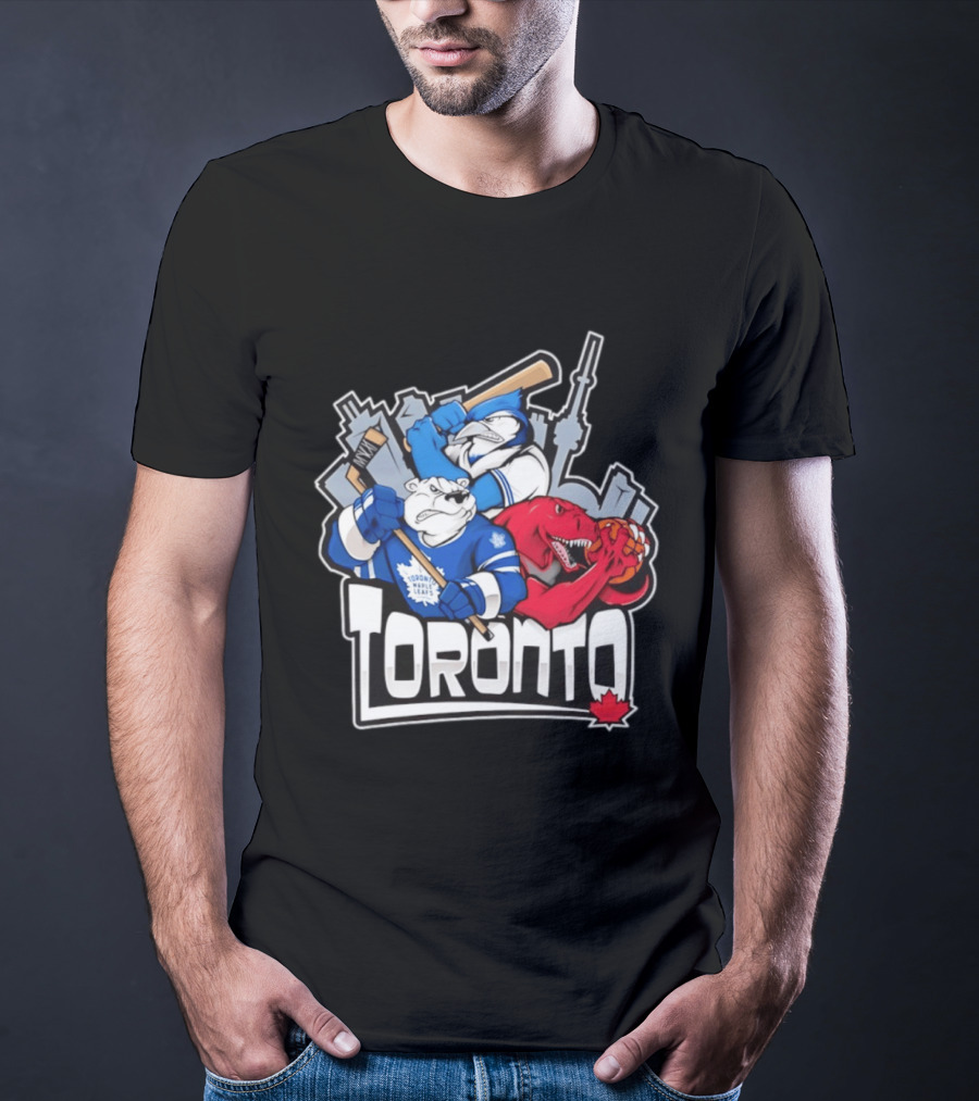 Toronto Maple Leafs Blue Jays Raptors Skyline 2026 T-Shirt