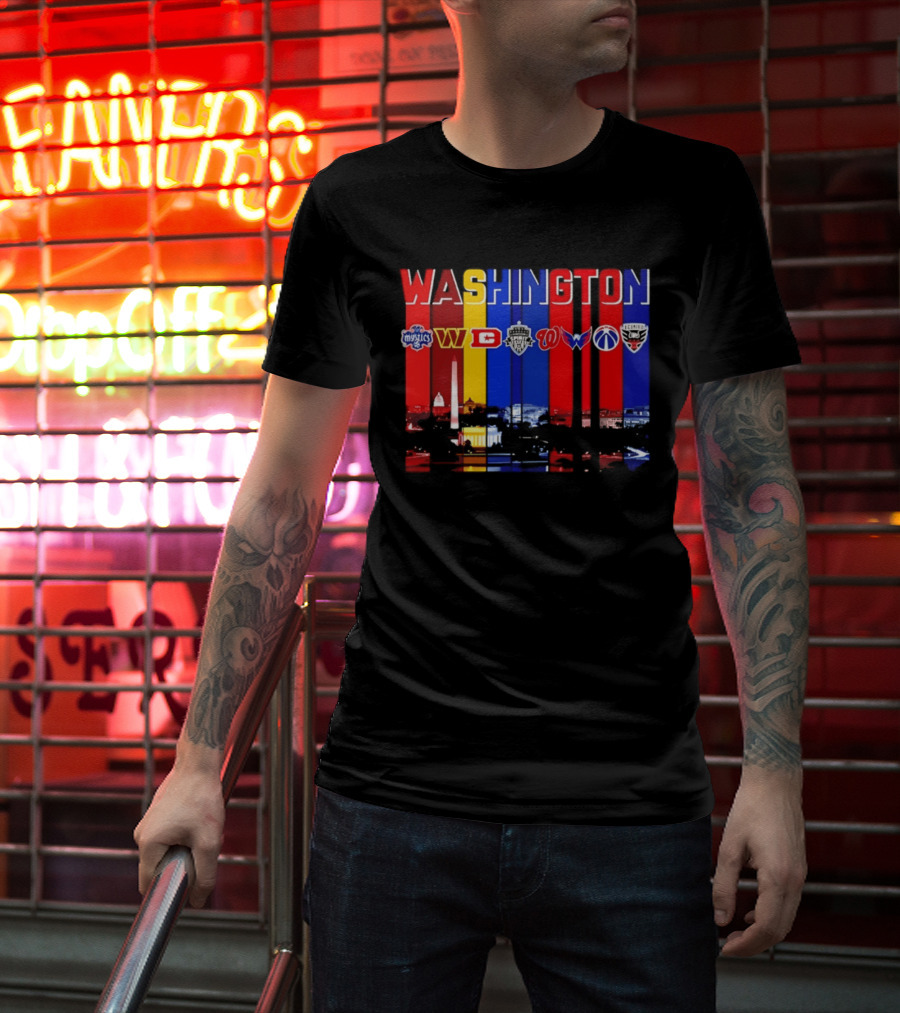 Washington Mystics Commanders Spirit Nationals Wizards DC United T-Shirt