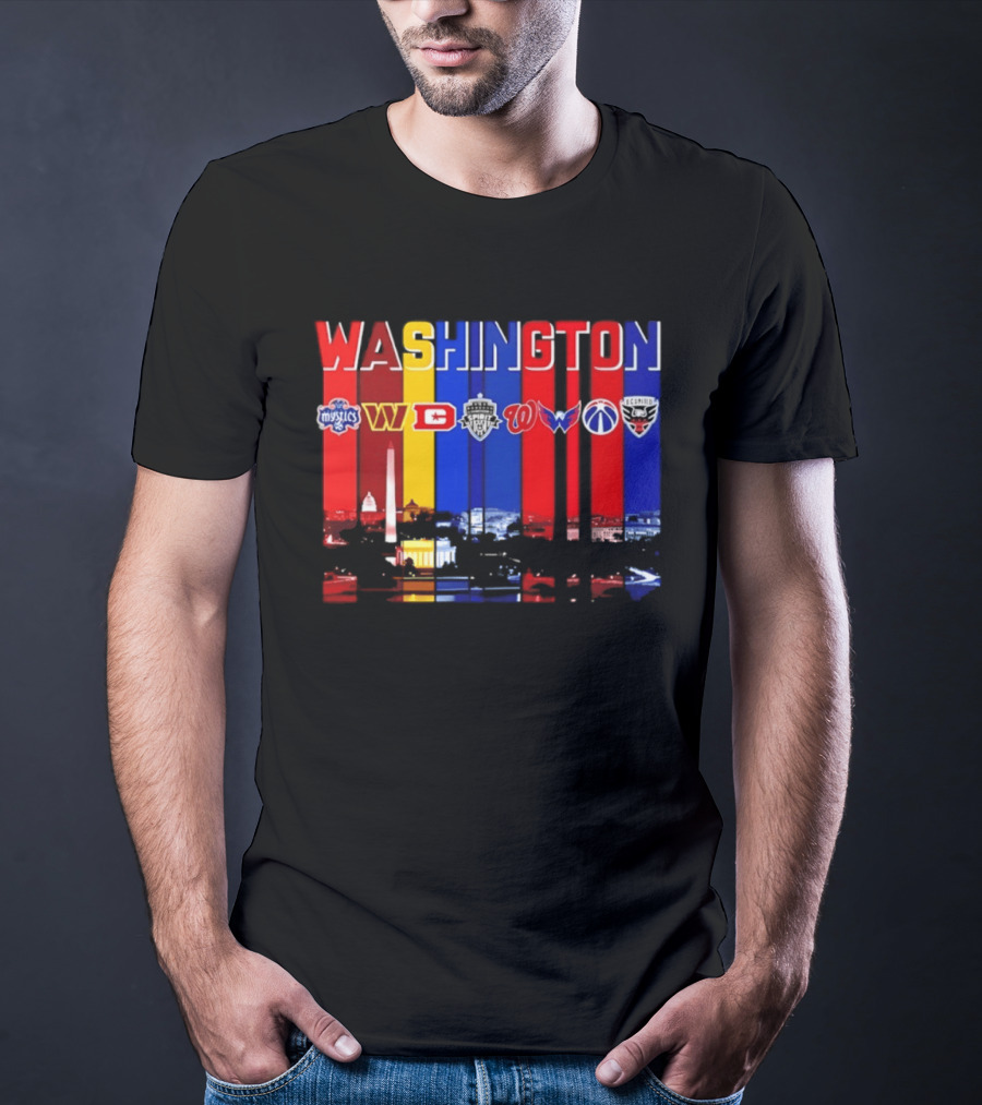 Washington Mystics Commanders Spirit Nationals Wizards DC United T-Shirt