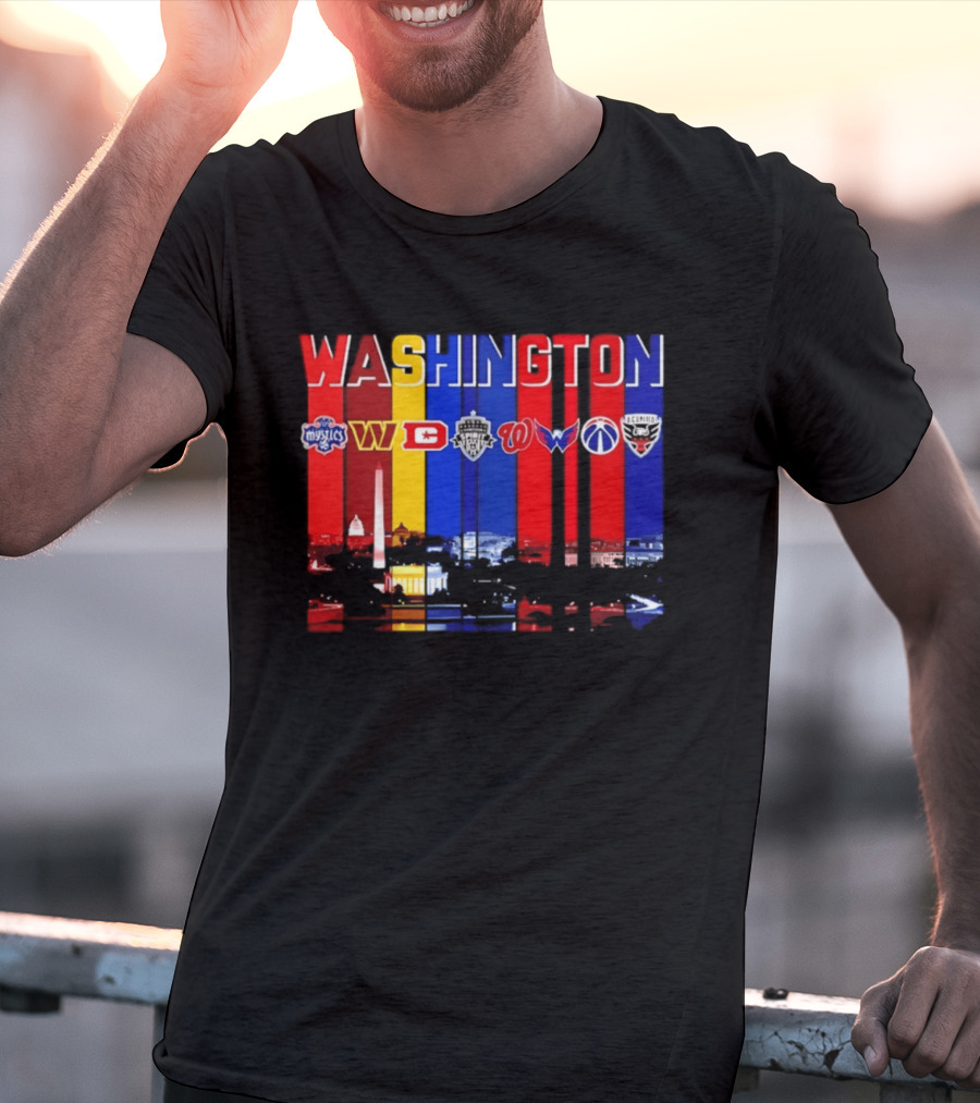 Washington Mystics Commanders Spirit Nationals Wizards DC United T-Shirt