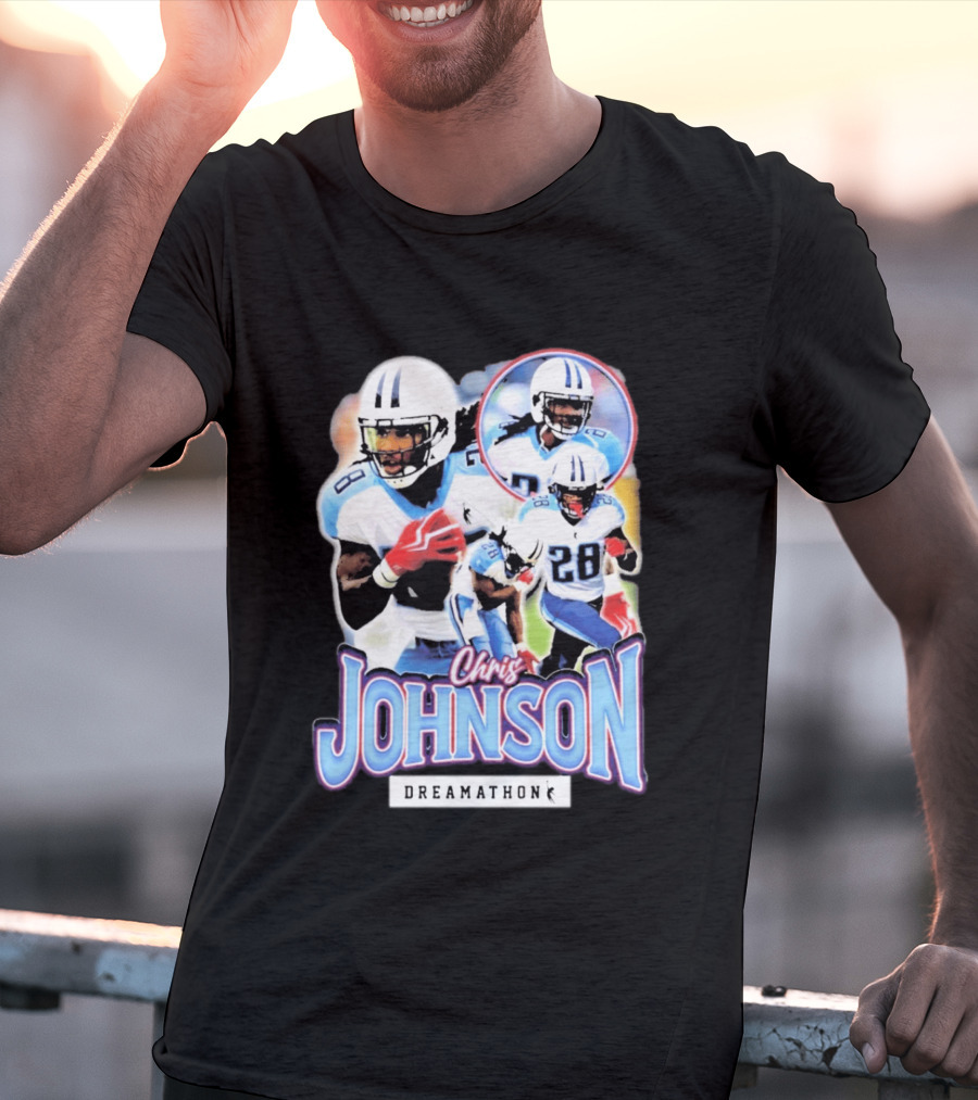 Chris Johnson NFL Dreamathon Tennessee Titans Football 28 T-Shirt