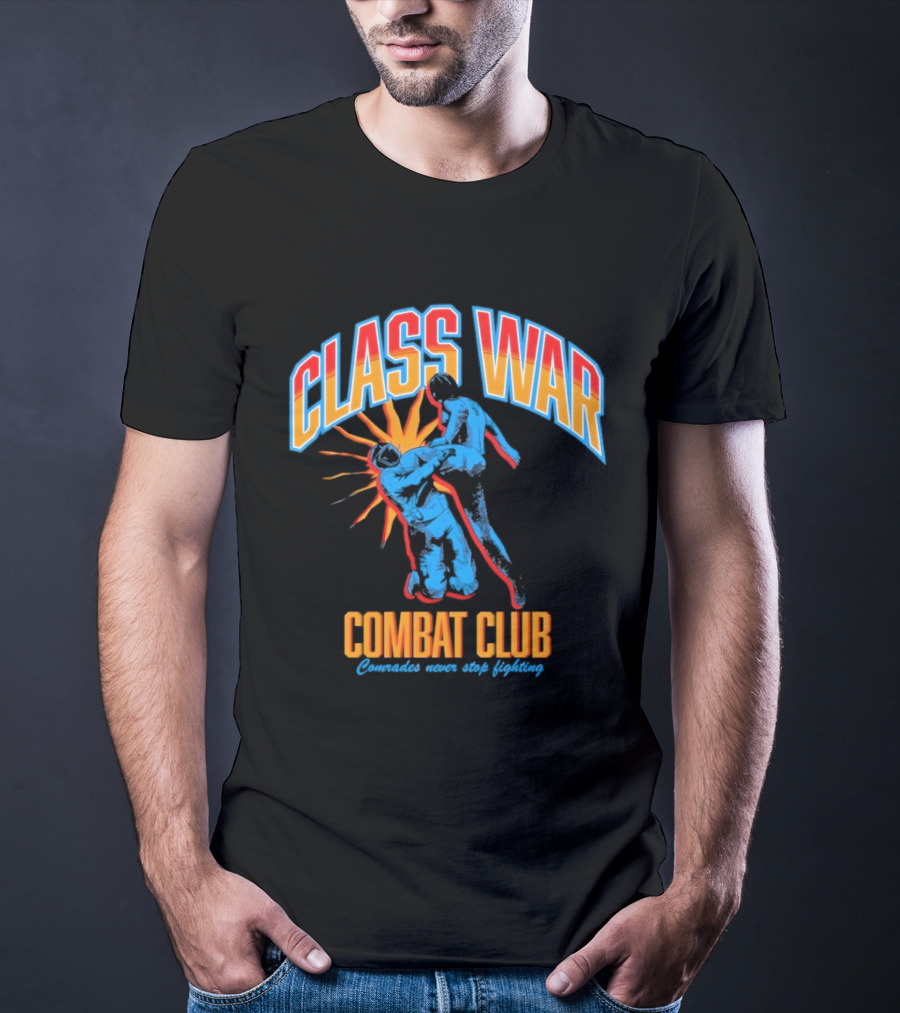 Class War Combat Club Comrades Never Stop Fighting Vintage Brawler Aesthetic T-Shirt