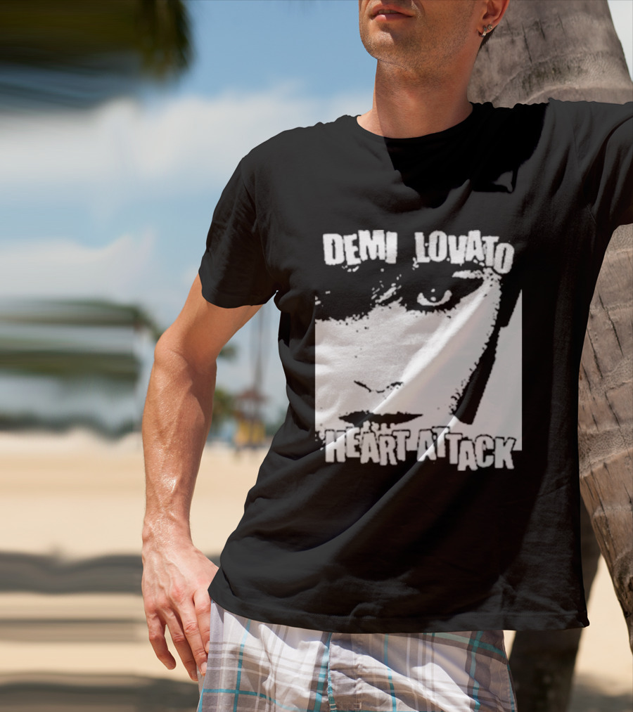 Demi Lovato Heart Attack Anniversary Face T-Shirt