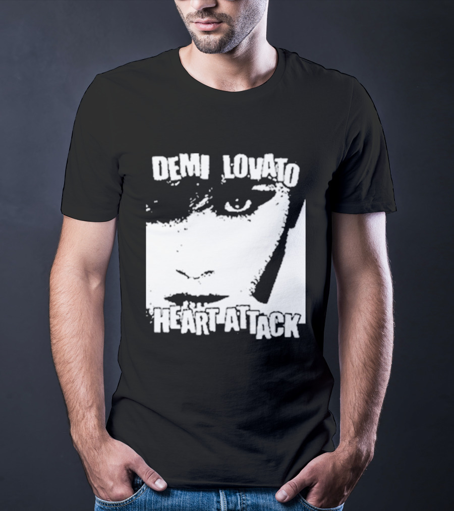 Demi Lovato Heart Attack Anniversary Face T-Shirt