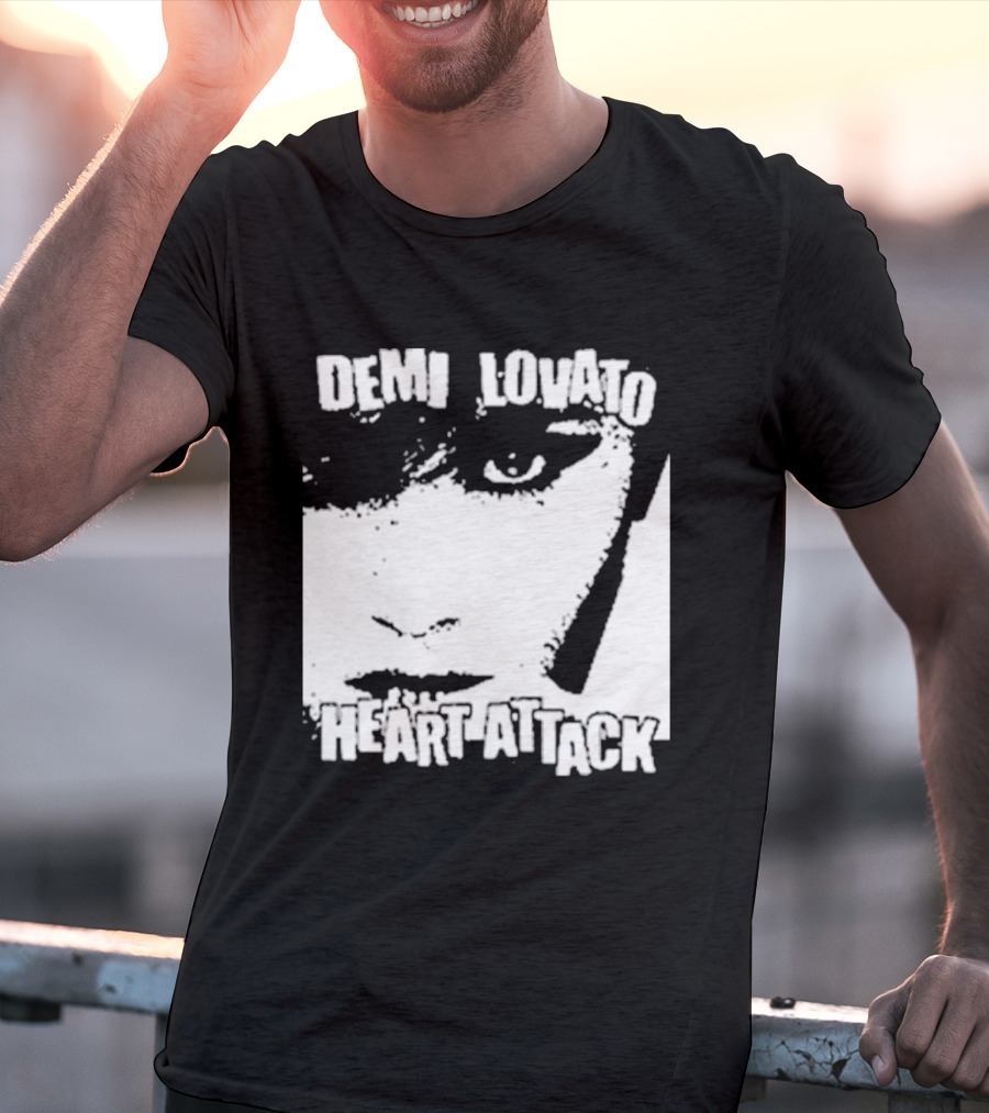 Demi Lovato Heart Attack Anniversary Face T-Shirt