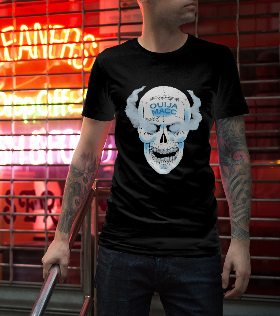 Ouija Macc Skull Blessed Trash Smoke Effect Design D 977 T-Shirt