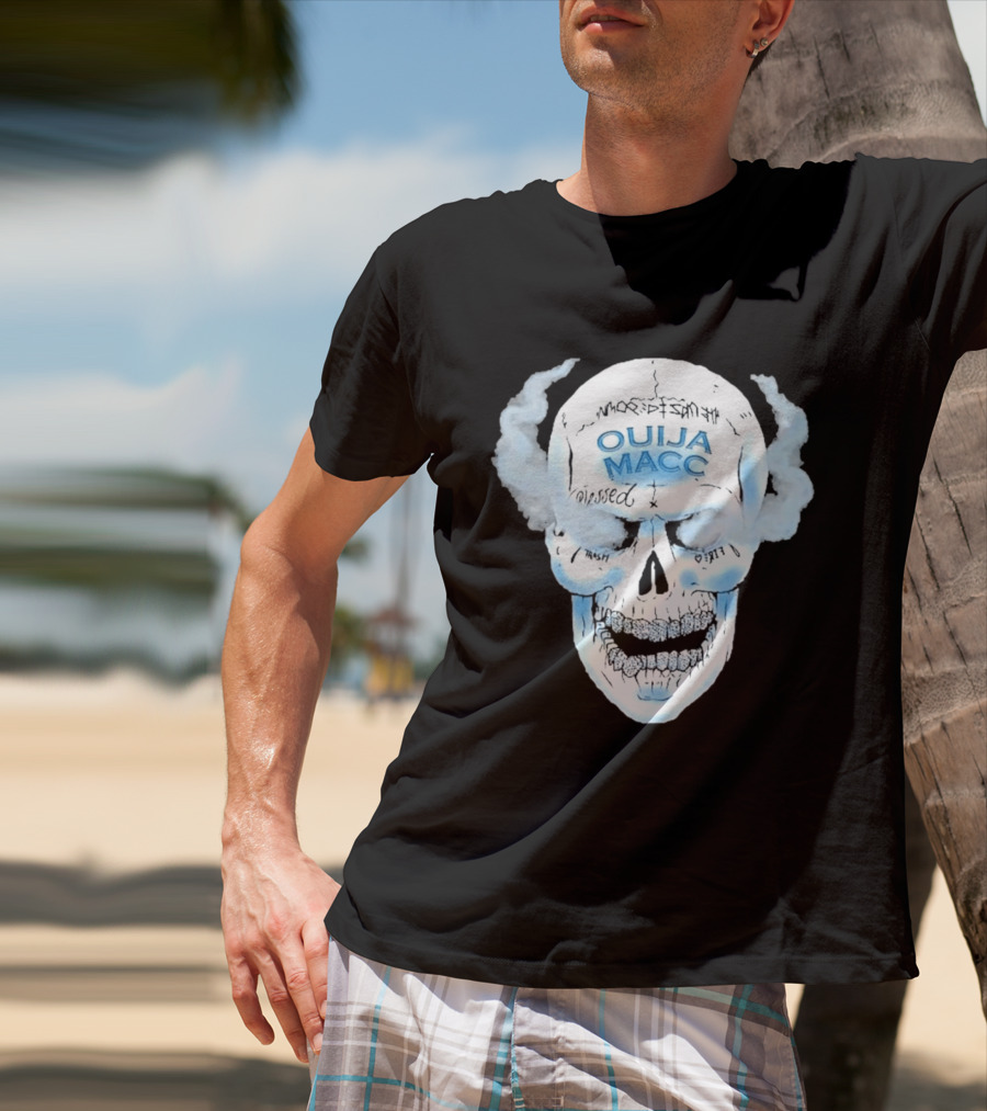 Ouija Macc Skull Blessed Trash Smoke Effect Design D 977 T-Shirt