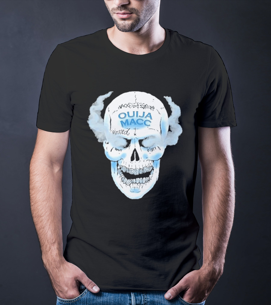 Ouija Macc Skull Blessed Trash Smoke Effect Design D 977 T-Shirt