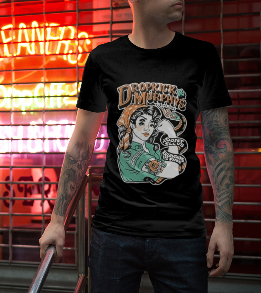 Dropkick Murphys Europe 2025 Tour Don't Tell Us Everything Is Fine Snake T-Shirt