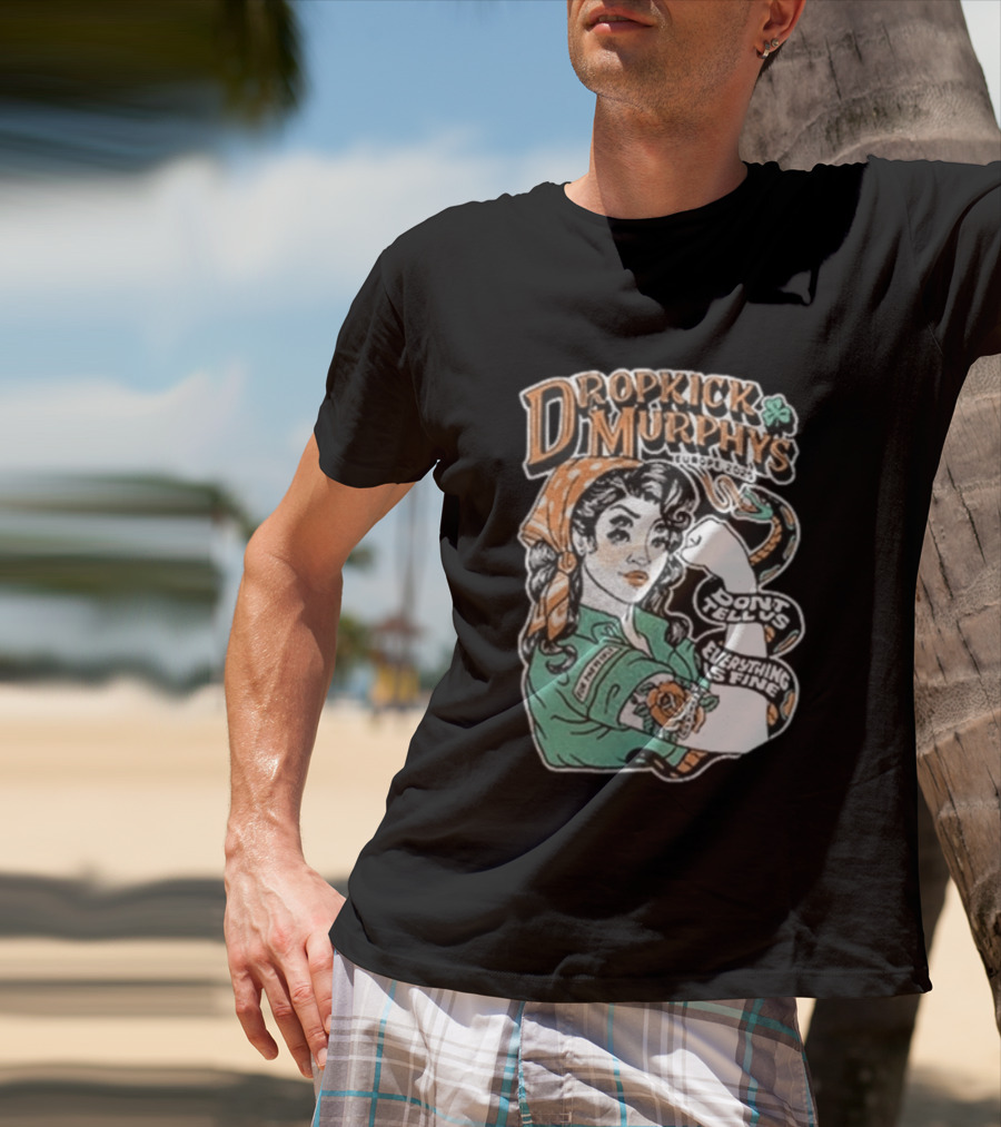 Dropkick Murphys Europe 2025 Tour Don't Tell Us Everything Is Fine Snake T-Shirt