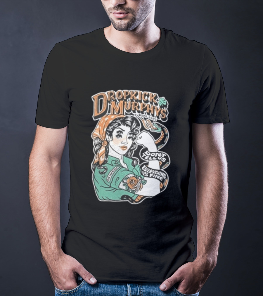 Dropkick Murphys Europe 2025 Tour Don't Tell Us Everything Is Fine Snake T-Shirt