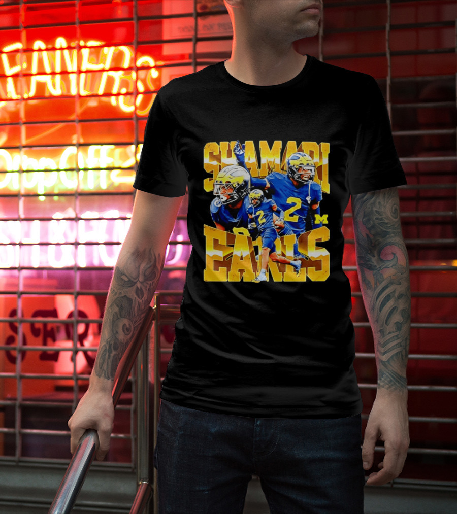 Shamari Earls 2 Michigan Wolverines NCAA Football Player Sports Fan Gear T-Shirt