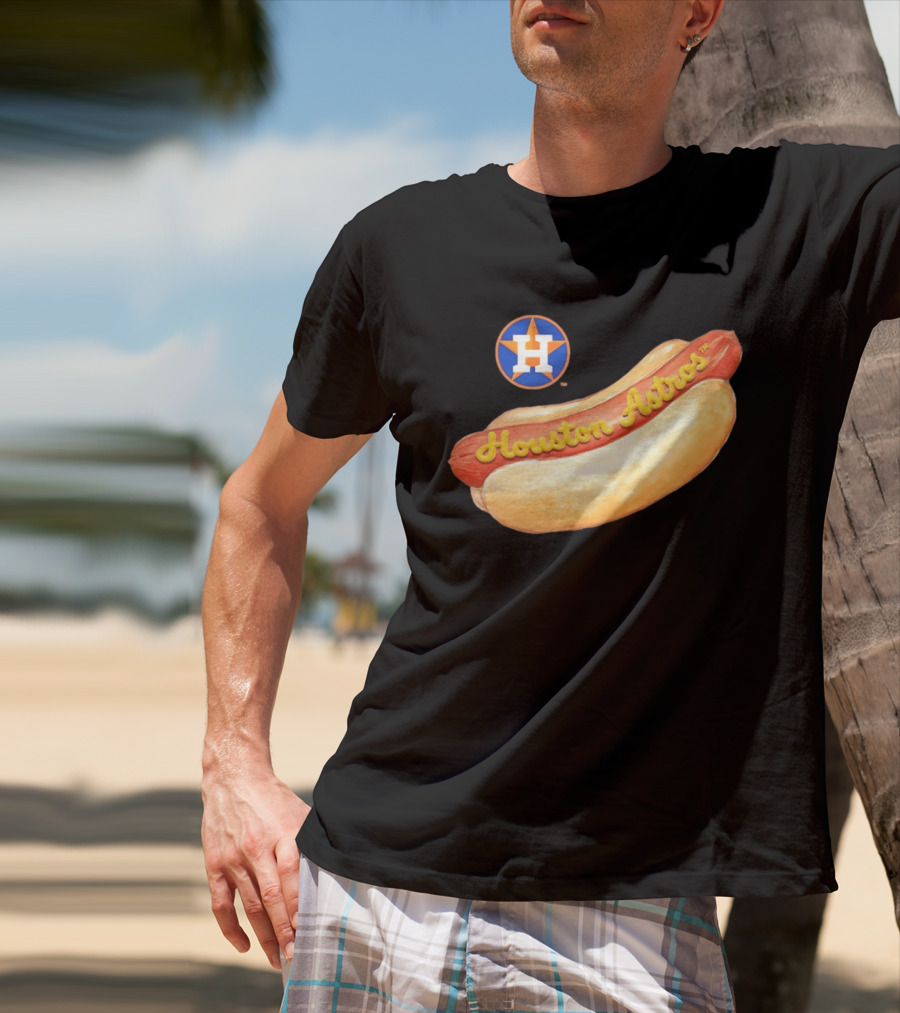 Houston Astros Hot Dog MLB 2026 Season Fan T-Shirt
