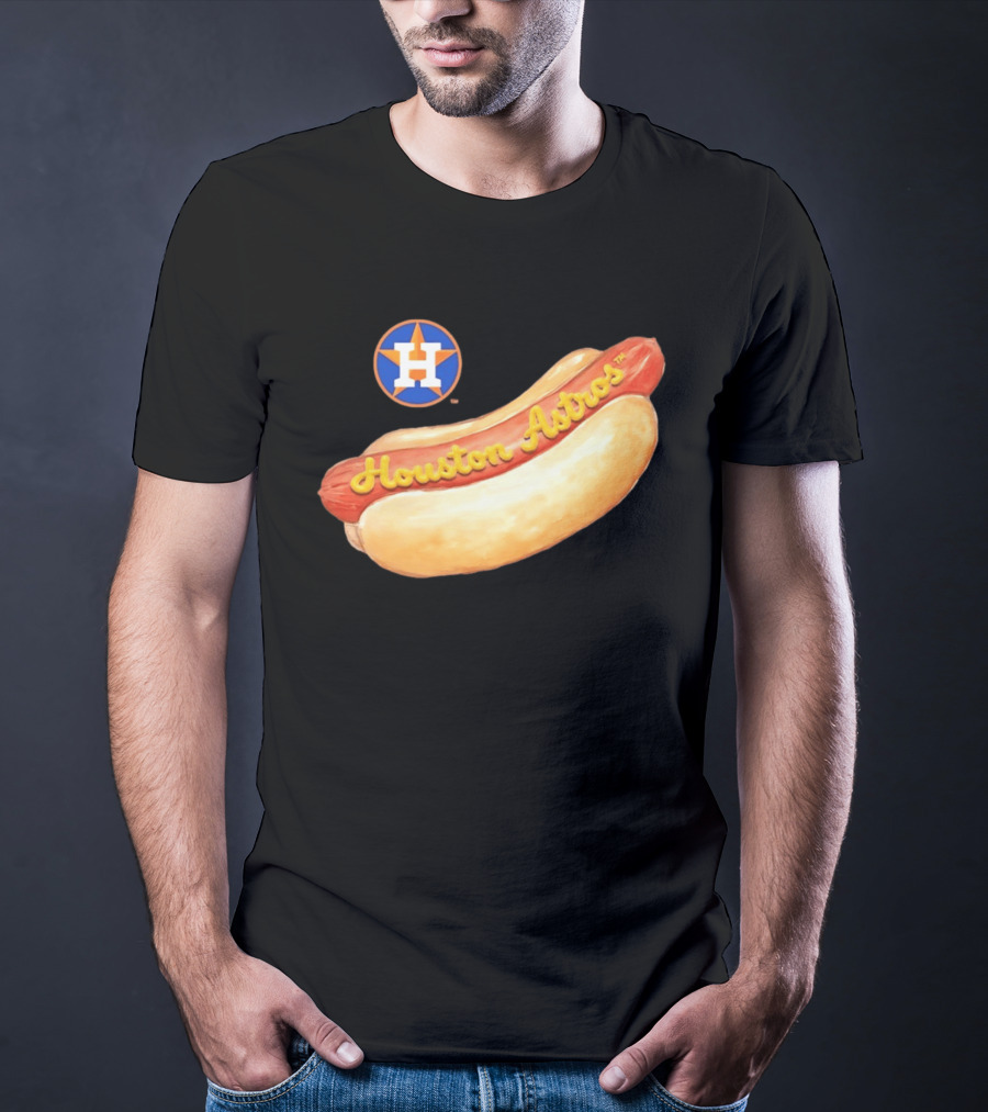 Houston Astros Hot Dog MLB 2026 Season Fan T-Shirt