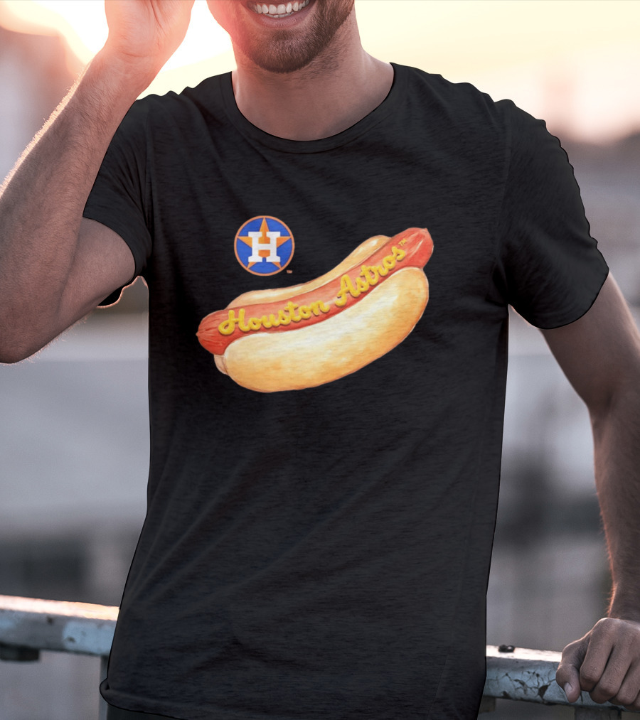 Houston Astros Hot Dog MLB 2026 Season Fan T-Shirt