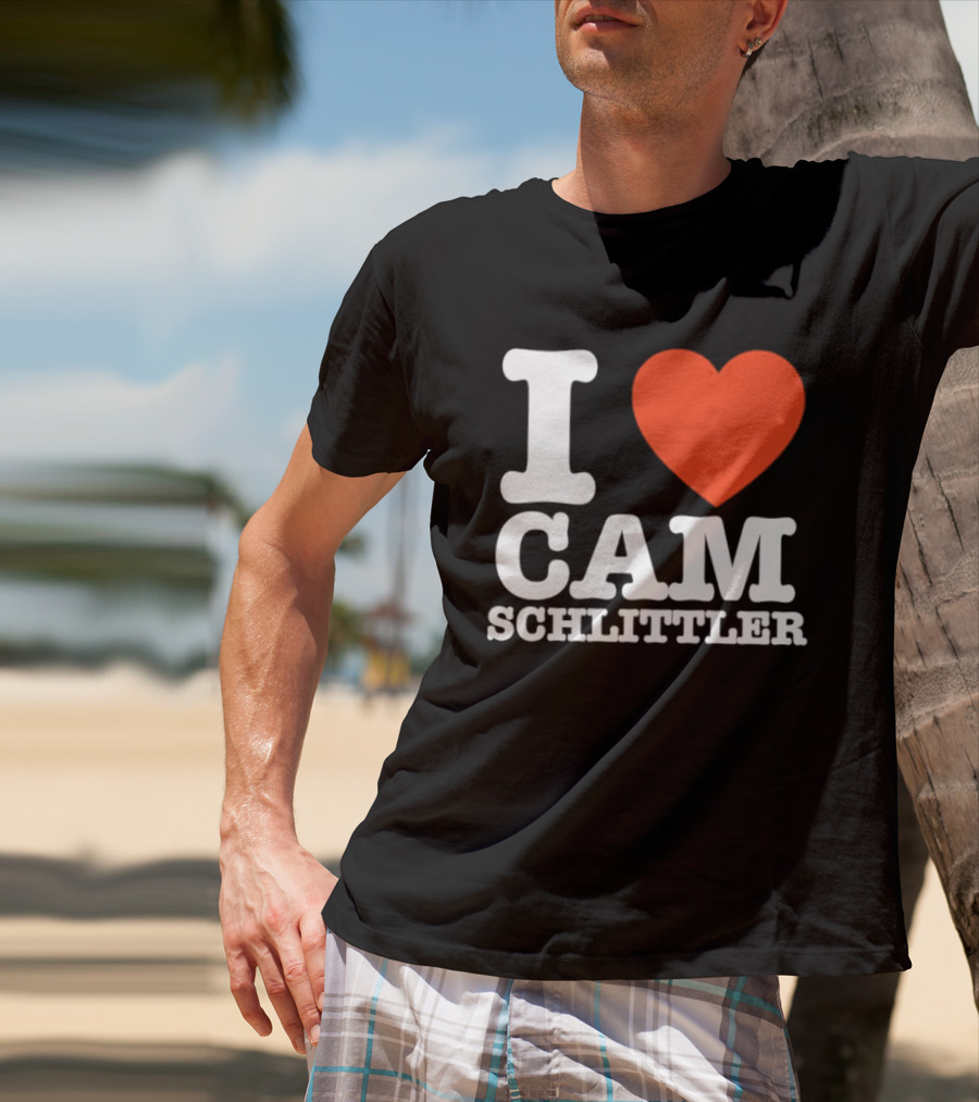 I Love Cam Schlittler Red Heart T-Shirt