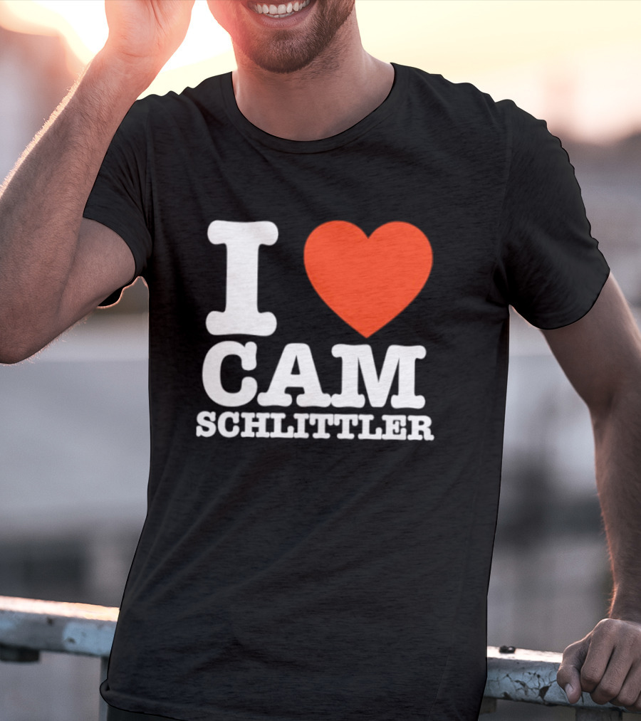 I Love Cam Schlittler Red Heart T-Shirt