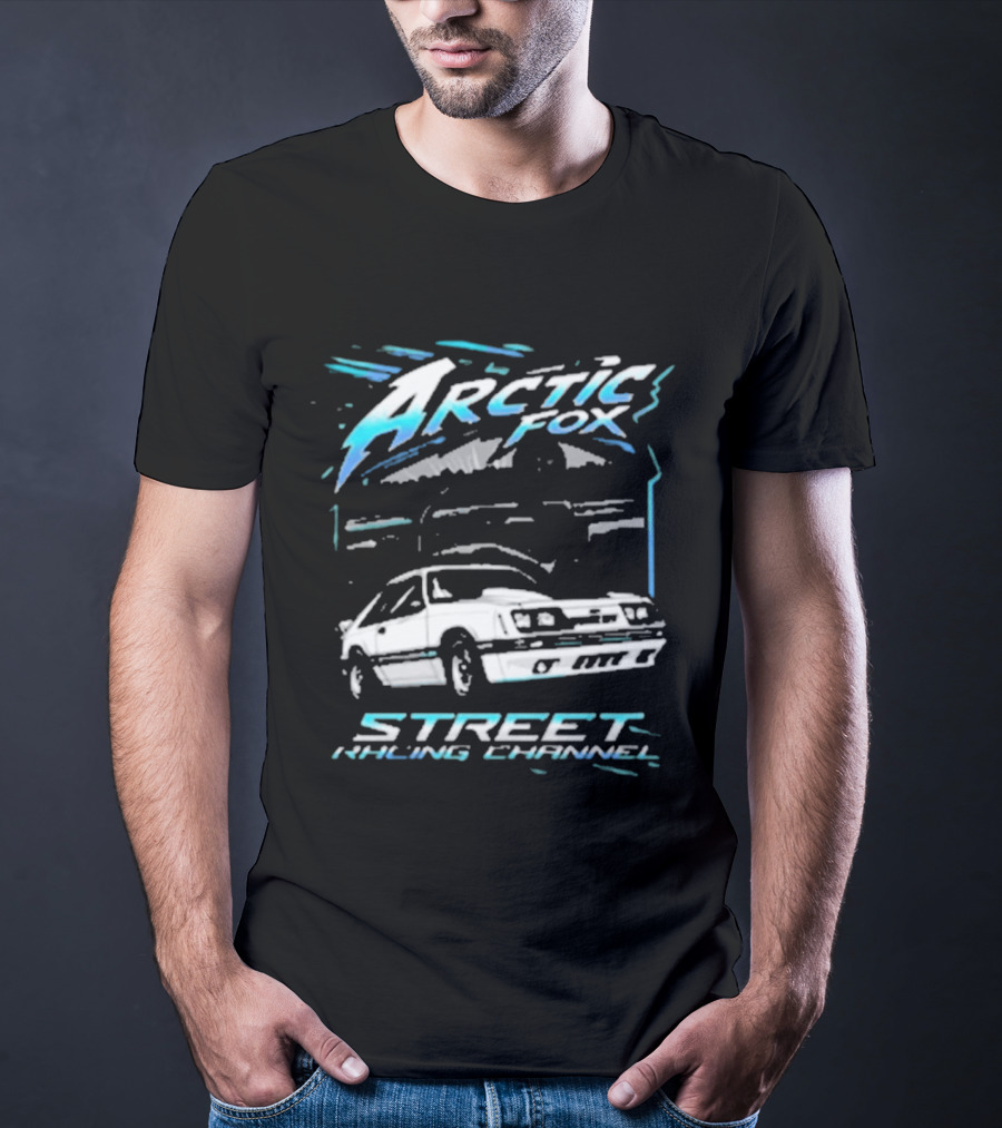 Arctic Fox Street Racing Channel Classic Car Enthusiasts T-Shirt