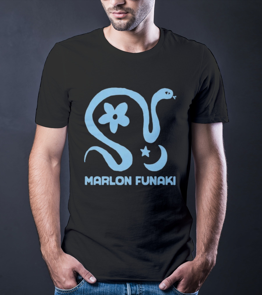 Marlon Funaki Snake Flower Star Moon T-Shirt