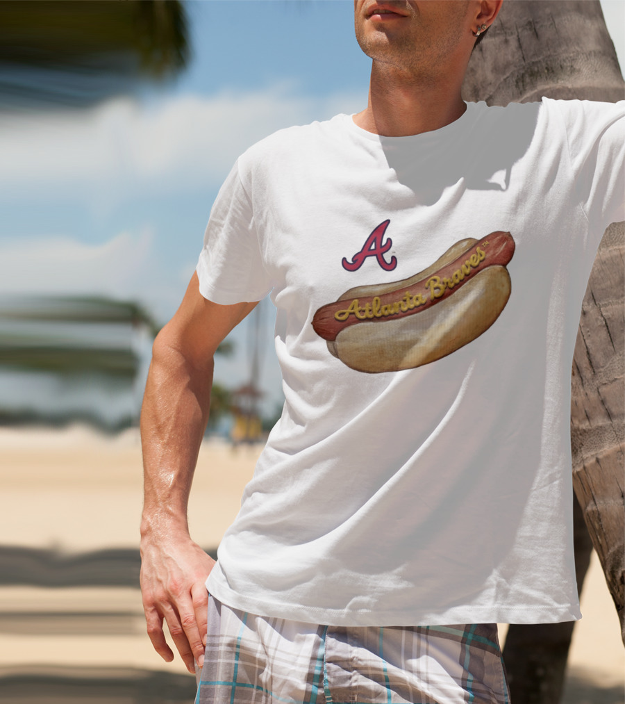 Atlanta Braves Hot Dog A Logo MLB 2026 Season T-Shirt