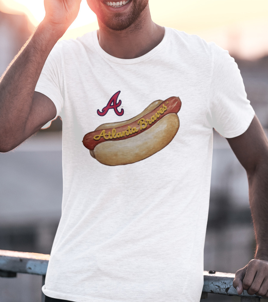 Atlanta Braves Hot Dog A Logo MLB 2026 Season T-Shirt