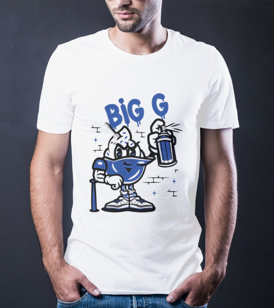 Big G New York Yankees Graffiti Street Art Character Spray Can T-Shirt