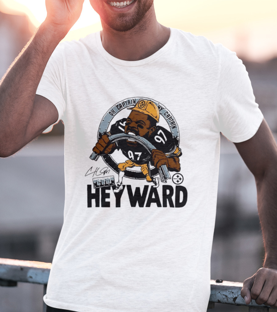 Pittsburgh Steelers Captain Cam Heyward Caricature NFL Number 97 T-Shirt