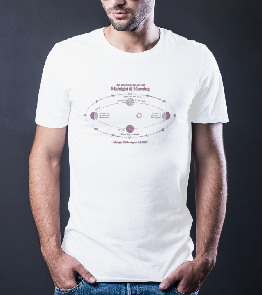 Might Til Morning Around The Sun Lap Orbit Path Diagram T-Shirt
